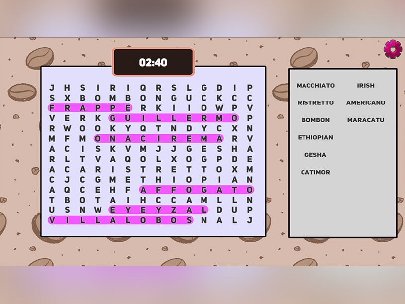 Word Search Coffee Break screenshot 1